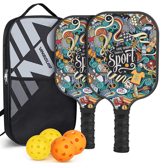 Graffiti Model Fiberglass Pickleball Paddle Set